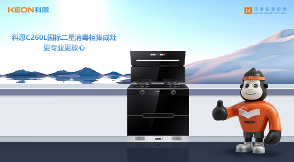 科恩C260L國標二星消毒柜集成灶，更專業(yè)更放心！
